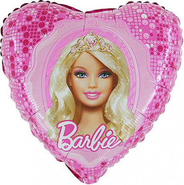 Balón fóliový 45 cm Barbie ružový