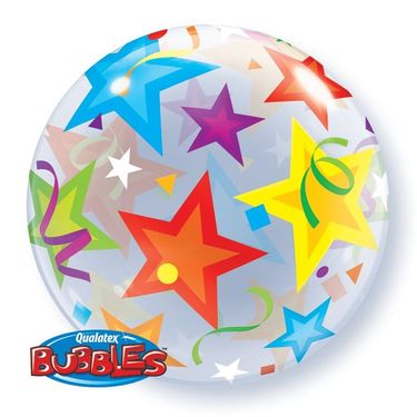 Balón fóliový 56 cm Bublina Hviezdy