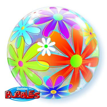 Balón fóliový 56 cm Bublina Kvetiny