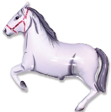 Balón fóliový 35 cm kôň biely