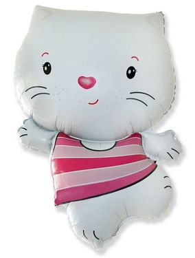 Balón fóliový 35 cm mačka biela