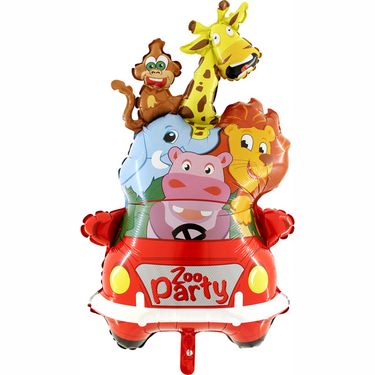 Balón fóliový 87,5 cm Party Zoo auto