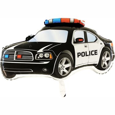 Balón fóliový 77,5 cm Policajné auto čierne