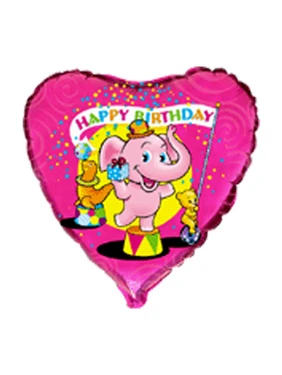 Balón fóliový 20 cm Slon Happy Birthday