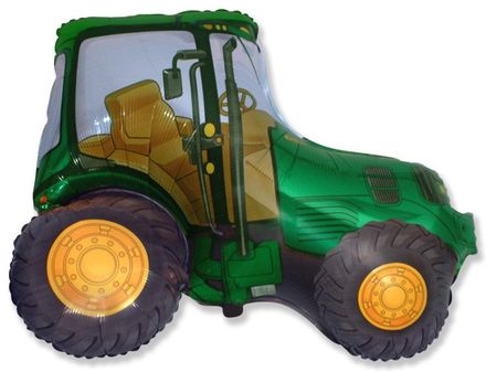 Balón fóliový 95 cm traktor zelený