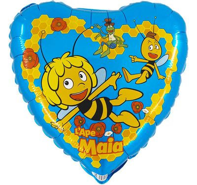 Balón fóliový 45 cm včielka Mája a priatelia modrý