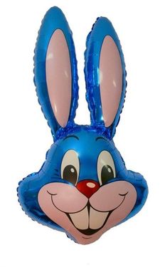 Balón fóliový 35 cm Zajac modrý