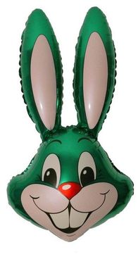 Balón fóliový 35 cm zajac zelený