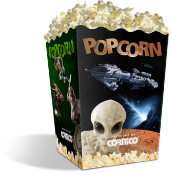 Krabička 3,0 L Popcorn MIDI Hrdinovia