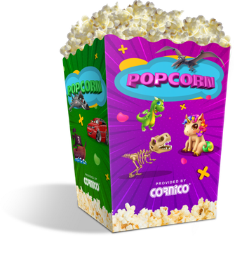 Krabička 3,0 L Popcorn MIDI Rozprávka