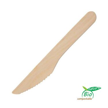 Nôž 16 cm drevený 100 ks