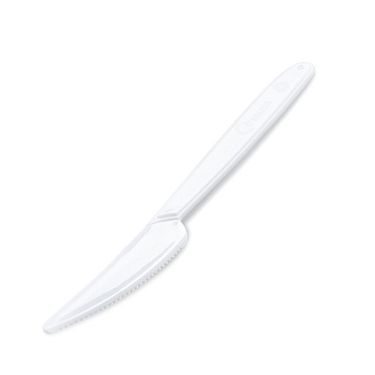 Nôž Biely PP plast 18,5 cm, 50 ks