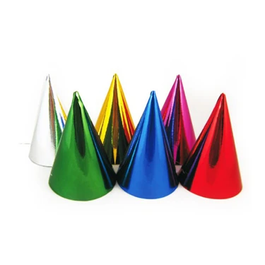 Papierové farebné klobúčiky 6 ks