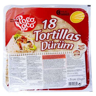 Poco Loco Tortilla placka Dürüm 25 cm 18 ks 1200 g
