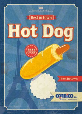 Plagát cenník Hot Dog Francúzsky A4