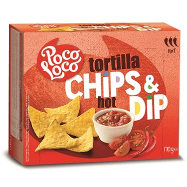 Poco Loco Tortilla chips Nachos slané & salsa dip 170 g