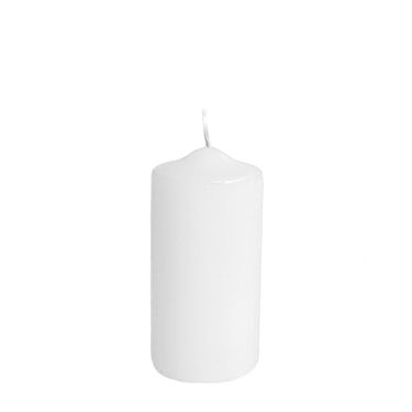 Sviečky valcové 50 × 100 mm Biele 4 ks