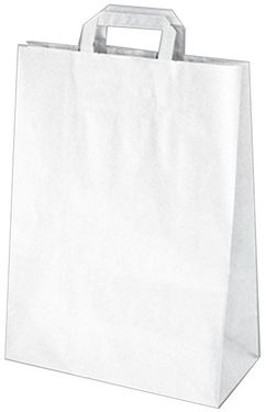 Taška papierová biela 32 × 16 × 39 cm 50 ks